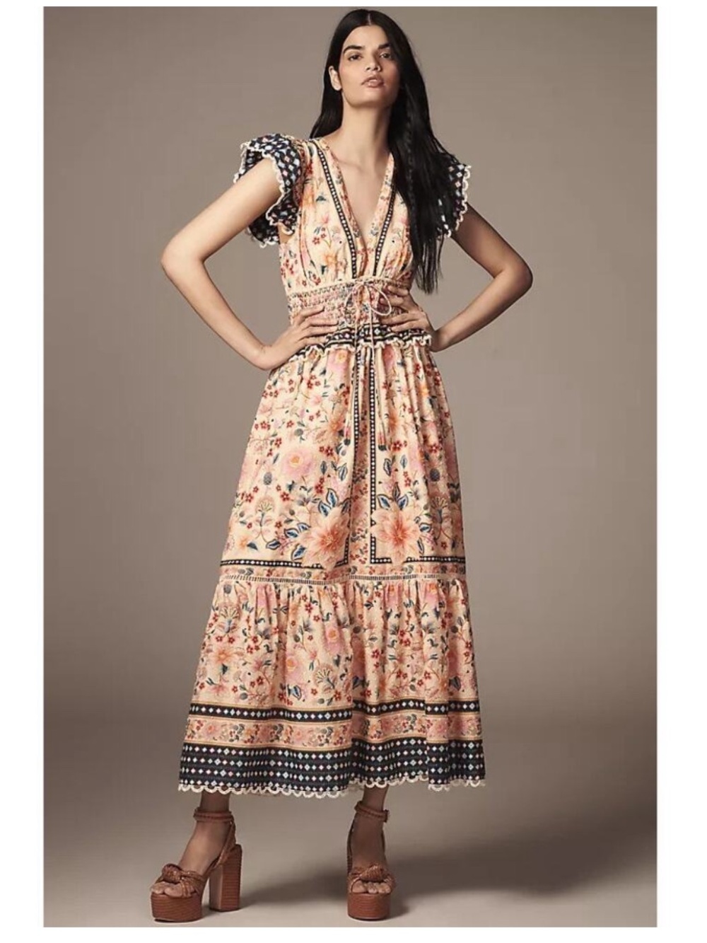 FARM Rio Multi Superbloom Tapestry Maxi Dress Size Small - Picture 12 of 13